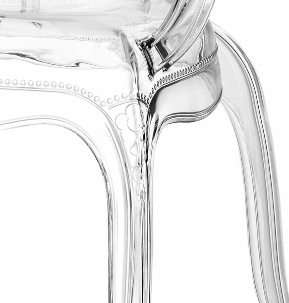MebleMWM Krzesło transparentne Queen Arm