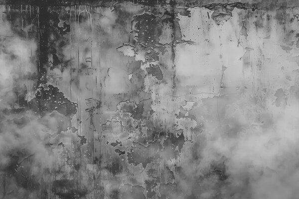 Fototapety Szara, obskurna ściana i dym, Fototapety Czarno-białe, w00766 : Uwalls.pl