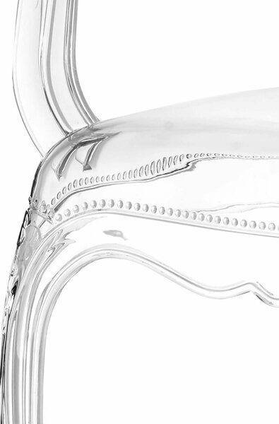 MebleMWM Krzesło transparentne Queen Arm