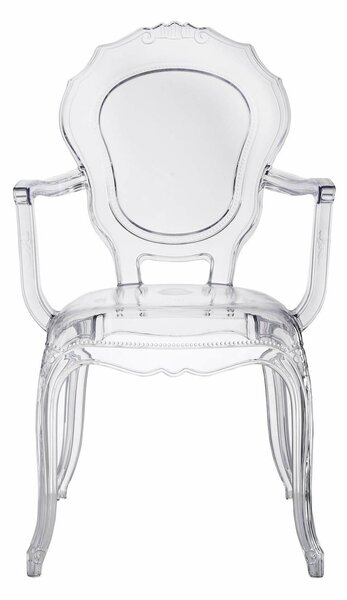 MebleMWM Krzesło transparentne Queen Arm