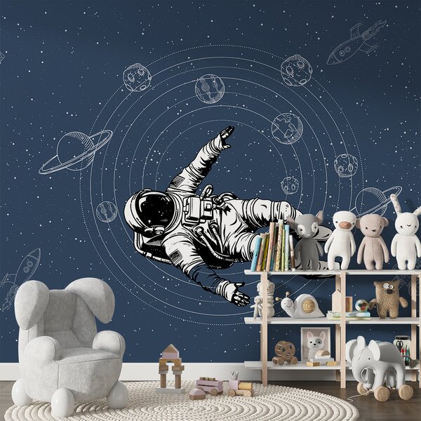 Fototapeta Astronauta unoszący się w przestrzeni kosmicznej, Fototapety Kosmos, Popularne Fototapety, w00712 - Tapeko.pl