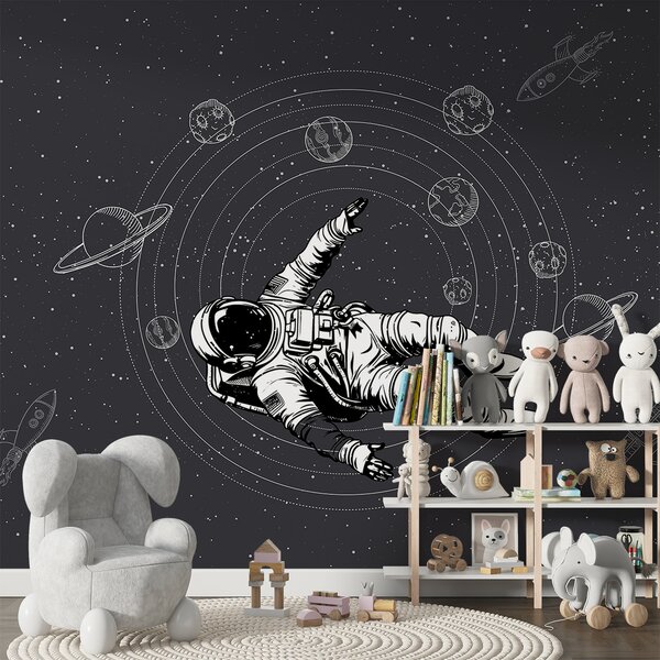 Fototapeta Astronauta unoszący się w przestrzeni kosmicznej, Fototapety Kosmos, Popularne Fototapety, w00712v5 - Tapeko.pl
