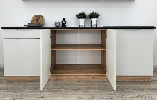 Słupek pod zabudowę piekarnika dąb artisan + szary Z0-K98