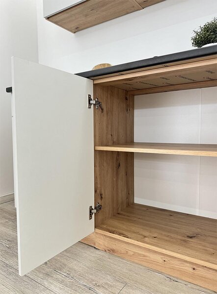 Słupek pod zabudowę piekarnika dąb artisan + szary Z0-K98