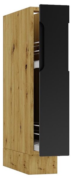 Szafka cargo 15 cm dąb artisan + czarny B1-E64