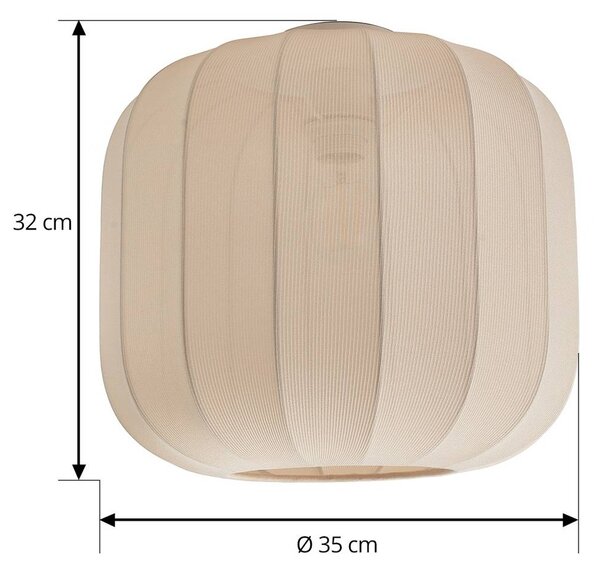 Lampa sufitowa Helin Lindby, możliwość ściemniania, kremowy / amber, salon / jadalnia, tkanina / materiał / jedwab, skandynawski