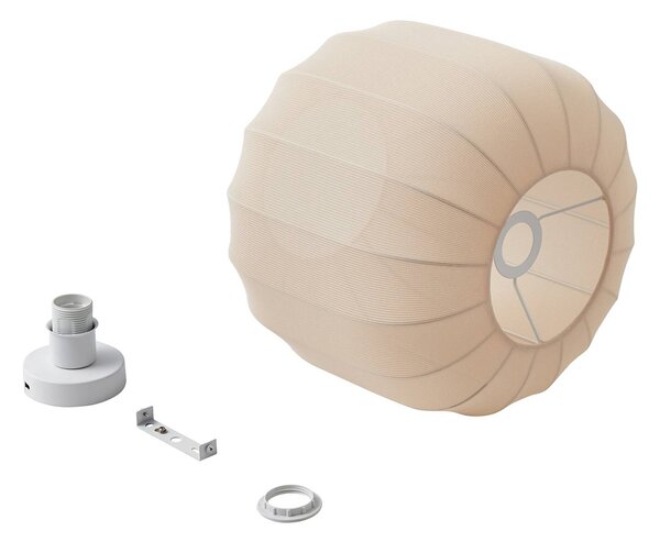 Lampa sufitowa Helin Lindby, możliwość ściemniania, kremowy / amber, salon / jadalnia, tkanina / materiał / jedwab, skandynawski