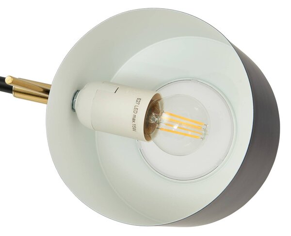 Lampa stojąca Kaida Lindby, czarny, salon / jadalnia, metal, nowoczesny