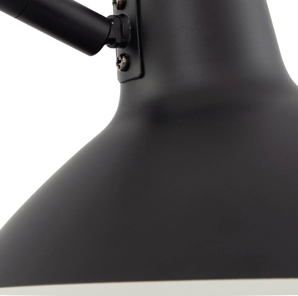 Lampa stojąca Adrik Lindby, czarny, salon / jadalnia, metal, nowoczesny