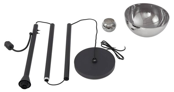 Lampa stojąca Nehemia Lindby, czarny, salon / jadalnia, metal, nowoczesny