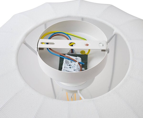 Lampa sufitowa Helin Lindby, możliwość ściemniania, biały / opal, salon / jadalnia, tkanina / materiał / jedwab, skandynawski
