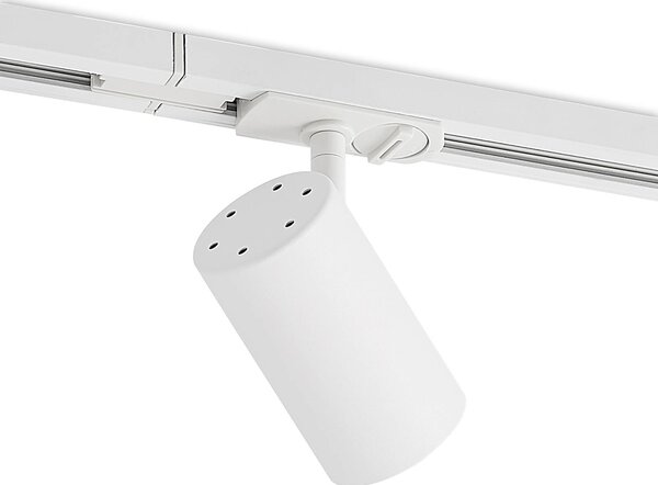 Lindby 1-fazowy system szynowy Linaro, GU10, 5-punktowy, biały Linaro Lindby, możliwość ściemniania, biały / opal, przedpokój, aluminium, nowoczesny