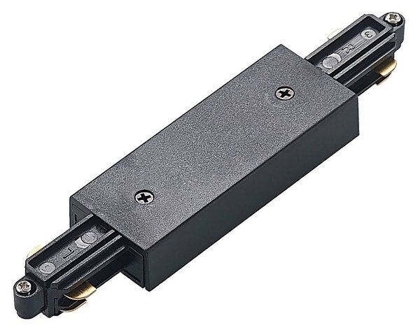 System szynowy Lindby Linaro, GU10, 6-punktowa, czarny, kształt C Linaro, czarny, salon / jadalnia, aluminium, nowoczesny