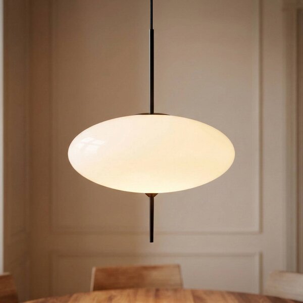 Lampa wisząca szklana Hikari Lindby, możliwość ściemniania, biały / opal, salon / jadalnia, szkło, nowoczesny