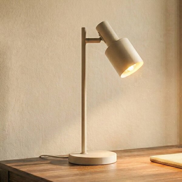 Lampa stołowa Ovelia Lindby, kremowy / amber, biuro, metal, nowoczesny