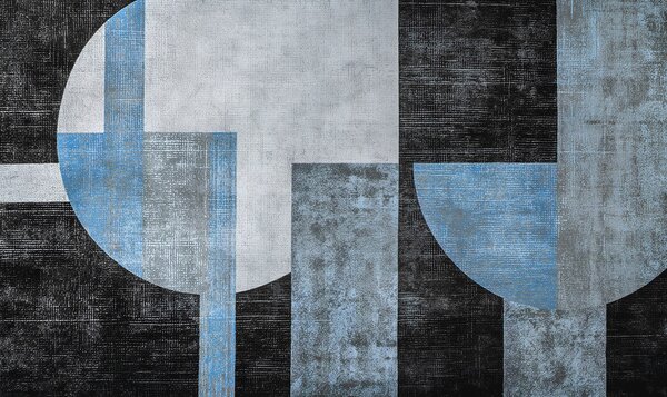 Fototapety Nowoczesna abstrakcja teksturowana w kolorach czarnym i niebieskim, Fototapety designerskie, w07878v1 : Uwalls.pl