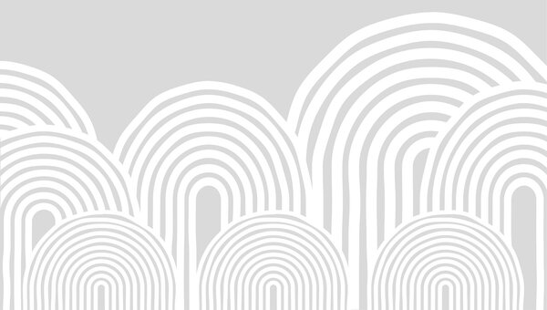 Fototapeta Białe i szare tło z zakrzywionymi liniami, Nowoczesne Fototapety, Popularne Fototapety, w08037v4 - Tapeko.pl