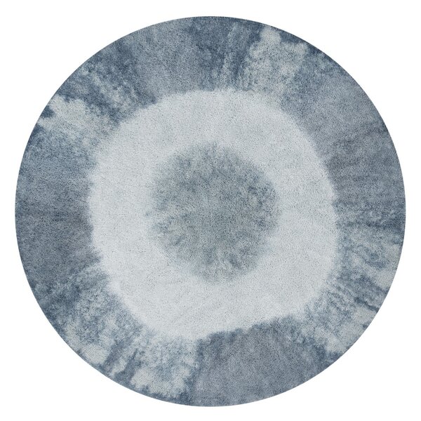 Dekoracyjny dywanik-ręcznie barwiony TIE-DYE Vintage Blue