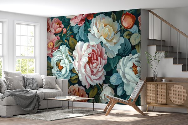 Fototapeta Zbliżenie na kwiaty, Fototapety 3d z kwiatami, Popularne Fototapety, w01495 - Tapeko.pl