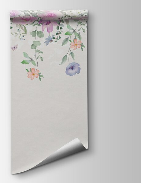Fototapeta Malowanie kwiatów i motyli, Fototapety Natura, Popularne Fototapety, w01516 - Tapeko.pl