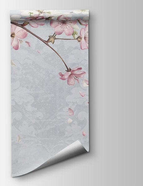 Fototapeta Gałązka z białymi i różowymi kwiatami, Fototapety Natura, Popularne Fototapety, w08254 - Tapeko.pl