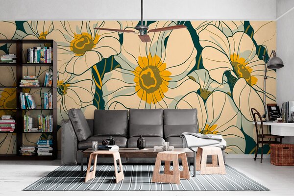 Fototapeta Zbliżenie na kwiaty, Fototapety Natura, Popularne Fototapety, w01069 - Tapeko.pl