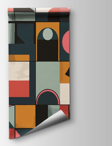Fototapeta Kolorowy wzór o różnych kształtach, Fototapety Abstrakcja, Popularne Fototapety, w01075 - Tapeko.pl
