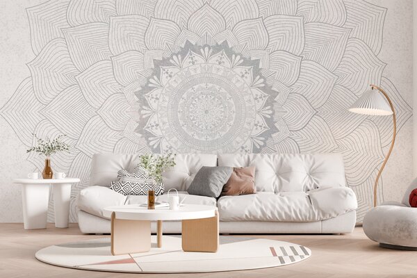 Fototapety Okrągła mandala, tapeta do jogi lub do harmonizacji przestrzeni osobistej. Mandala ścienna, Fototapety designerskie, w01088v2 : Uwalls.pl