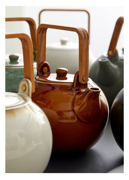 Dzbanek do herbaty ceramiczny z sitkiem w bursztynowym kolorze 1,2 l Gastro Amber – Bitz