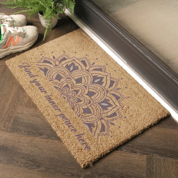 Wycieraczka z włókna kokosowego 40x60 cm Find Your Inner Peace – Artsy Doormats