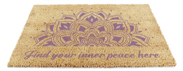 Wycieraczka z włókna kokosowego 40x60 cm Find Your Inner Peace – Artsy Doormats