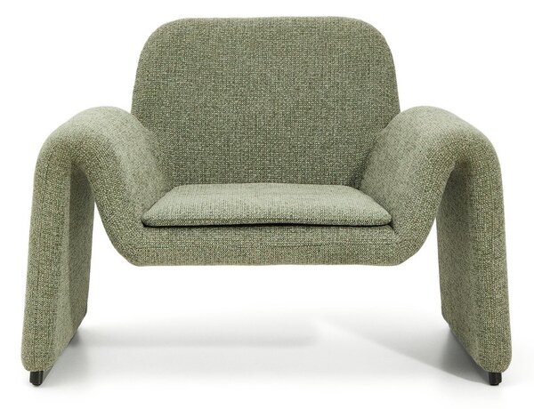 Zielony fotel z tkaniny szenilowej Melvia – Kave Home