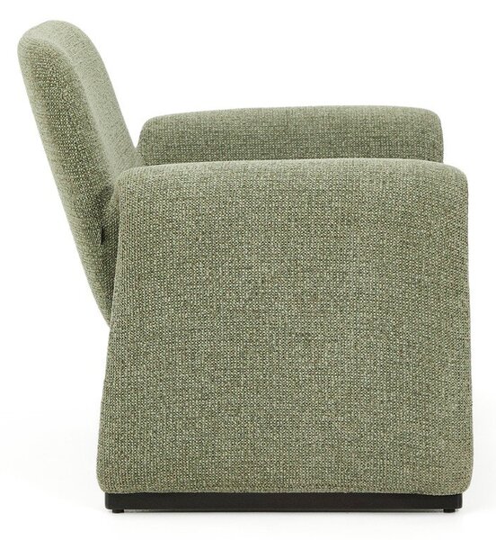 Zielony fotel z tkaniny szenilowej Melvia – Kave Home
