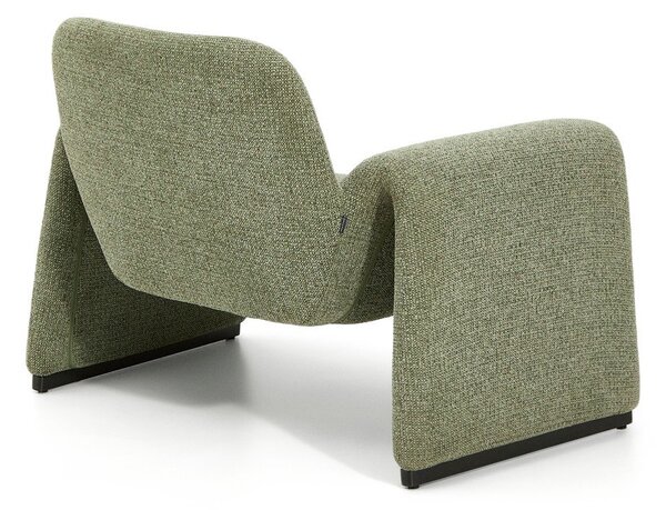 Zielony fotel z tkaniny szenilowej Melvia – Kave Home