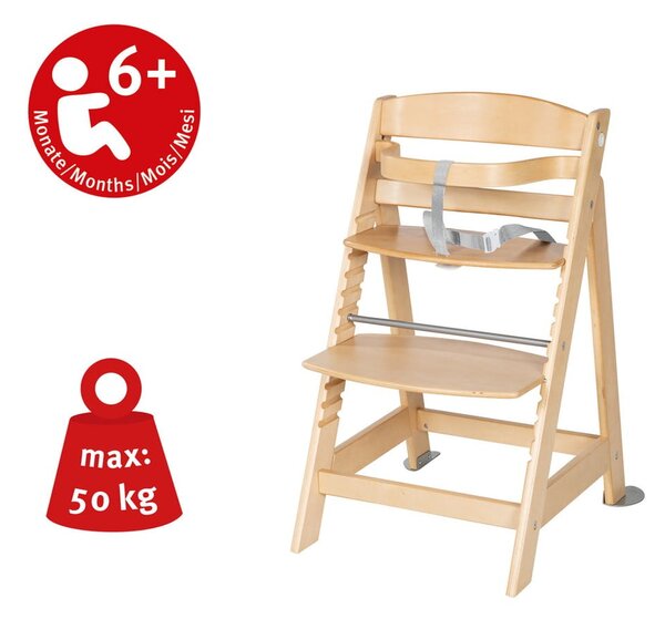 Jasnozielono-naturalne krzesełko do karmienia Style Born Up 2in1 – Roba