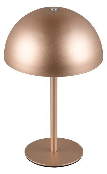 Lampa stołowa LED w kolorze brązu z metalowym kloszem (wysokość 21 cm) Munoz – Reality