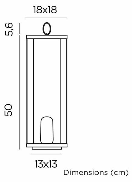 MebleMWM NEW GARDEN lampa dekoracyjna SIROCO 50 BATTERY IN&OUT