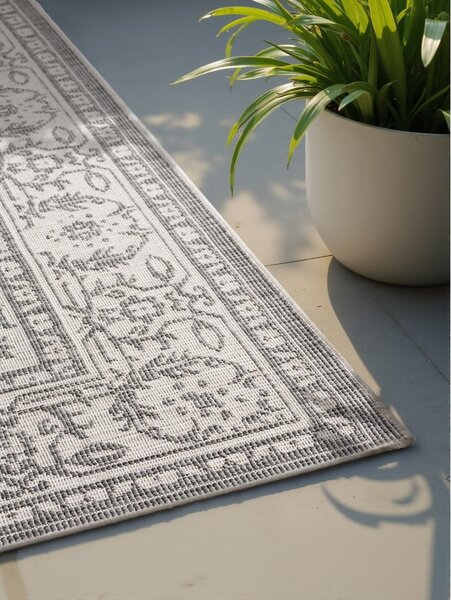 Dywan odpowiedni na zewnątrz w szaro-śmietankowym kolorze 160x230 cm Duet Kona – NORTHRUGS