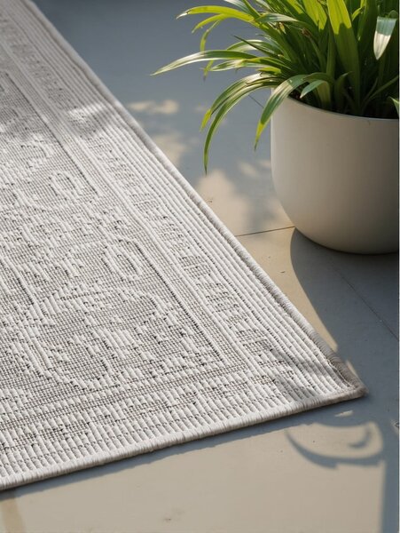 Dywan odpowiedni na zewnątrz w szaro-śmietankowym kolorze 160x230 cm Duet Kona – NORTHRUGS