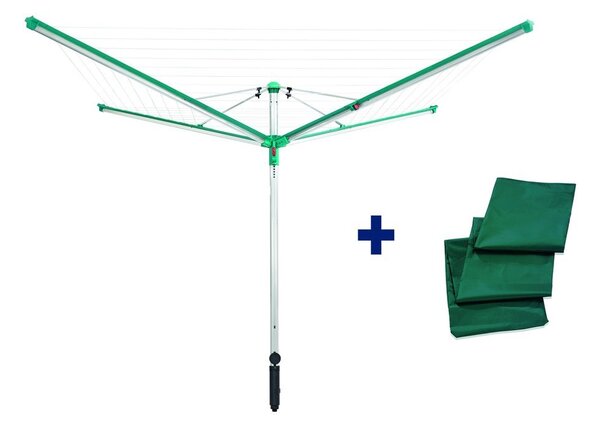 Ogrodowa suszarka na pranie w kolorze srebra 60 m Linomatic 600 Deluxe Cover – LEIFHEIT