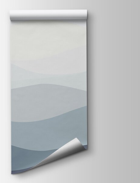Fototapeta Szare i białe fale, Fototapety design, Popularne Fototapety, w01721v1 - Tapeko.pl