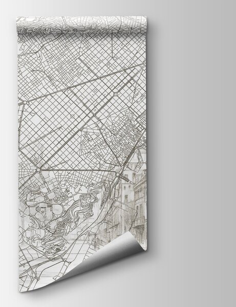 Fototapeta Mapa miasta, Fototapety z mapami świata, Popularne Fototapety, w01695 - Tapeko.pl