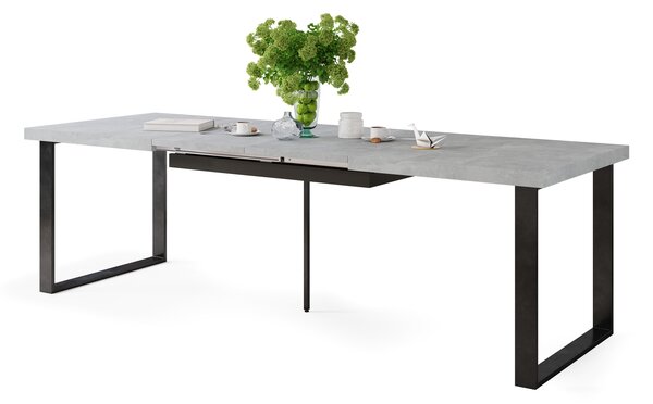 AVELLA Beton Jasny Atelier - STÓŁ LOFTOWY DO SALONU/JADALNI ROZKŁADANY DO 310 cm!