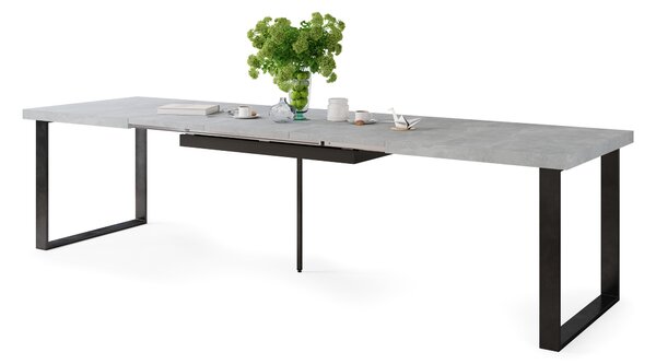 AVELLA Beton Jasny Atelier - STÓŁ LOFTOWY DO SALONU/JADALNI ROZKŁADANY DO 310 cm!