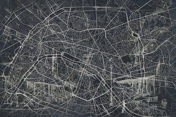 Fototapeta Mapa miasta, Fototapety z mapami świata, Popularne Fototapety, w01697v1 - Tapeko.pl