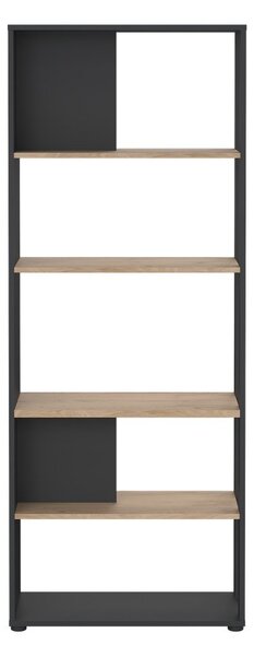 Antracytowo-naturalny regał w dekorze dębu 80x205 cm Sign – Tvilum
