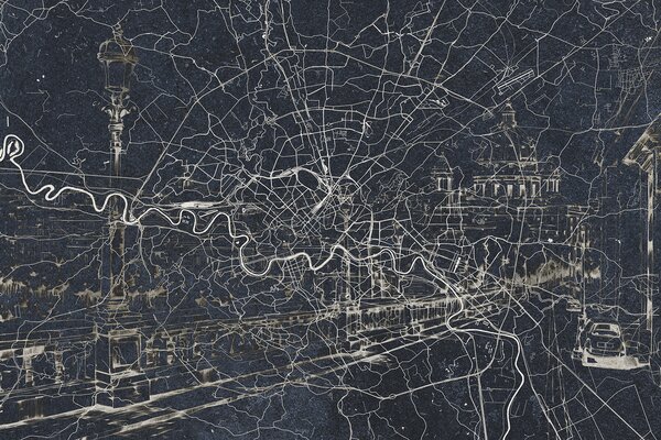 Fototapeta Mapa miasta, Fototapety z mapami świata, Popularne Fototapety, w01698v1 - Tapeko.pl