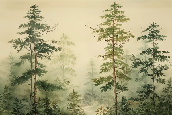 Fototapeta Obraz lasu, Fototapety Natura, Popularne Fototapety, w01727 - Tapeko.pl