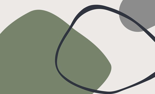Fototapety Geometryczne zielone i szare kształty na jasnym tle, Fototapety Abstrakcja, w01687v1 : Uwalls.pl