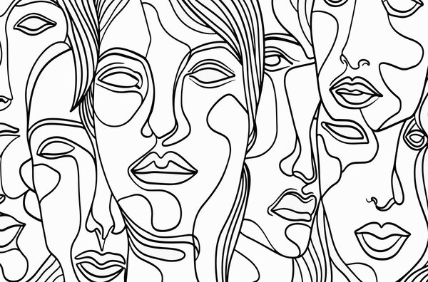 Fototapety Abstrakcyjne twarze, Fototapety Abstrakcja, w08060 : Uwalls.pl